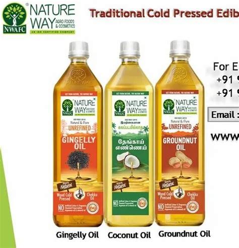 Traditional Cold Pressed Edible Oil For Cooking Packaging Size Kg