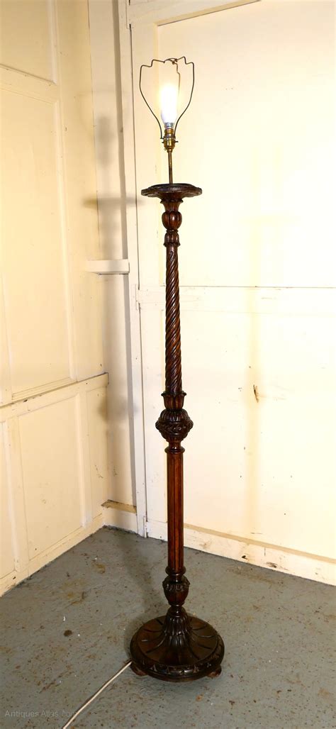 Antiques Atlas Carved Walnut Floor Standing Or Standard Lamp