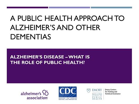 Ppt A Public Health Approach To Alzheimers And Other Dementias