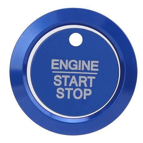 Engine Ignition Start Stop Button Cover Ring Blue Replacement Parts For