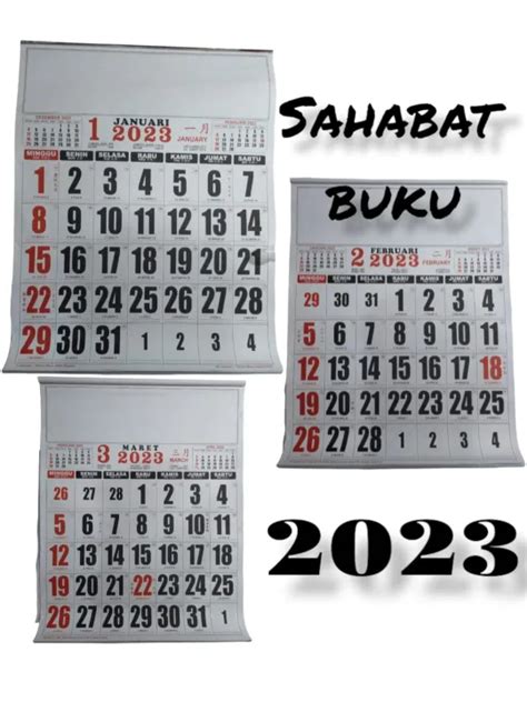 KALENDER KERJA DINDING UKURAN JUMBO TAHUN 2023 Lazada Indonesia