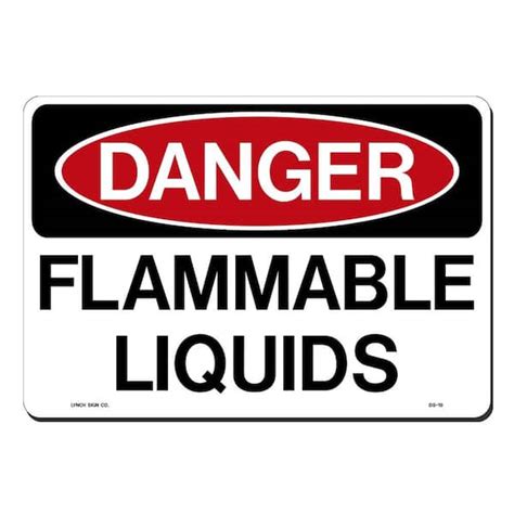 Lynch Sign In X In Danger Flammable Liquids Sign Printed On