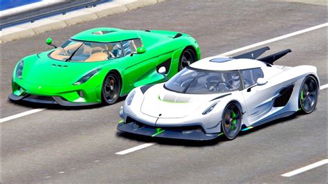 Koenigsegg Jesko Absolut Vs Koenigsegg Regera Drag Race Km Youtube