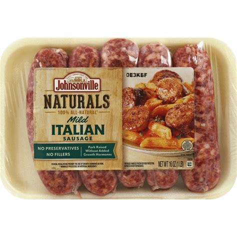 Johnsonville Naturals Sausage Italian Mild Carnes Selectos