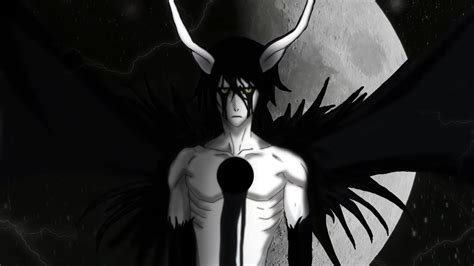 An Anime Character With Horns And Wings Standing In Front Of A