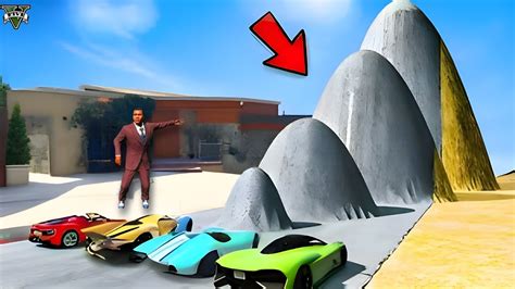 GTA 5 Franklin Testing Cars On Speed Breakers In Dubai Island In GTA