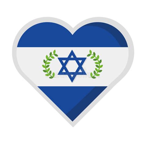 Bandera Del Corazón De La Paz De Israel Ilustración del Vector