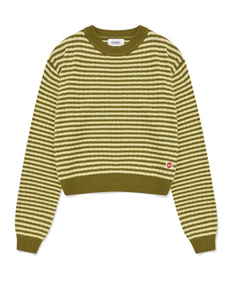 Musinsa Covernat Woman Women S Cash Blend Crop Knit Olive