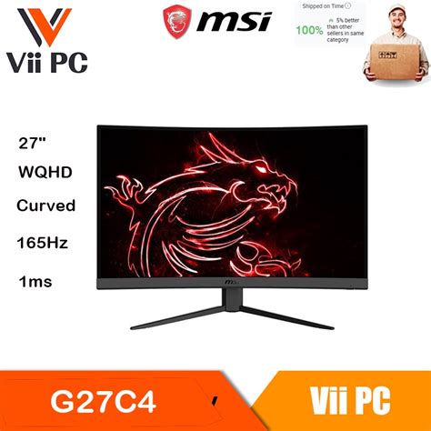 MSI Optix G27C4 27 Full HD 1920 X 1080 1ms MPRT 165 Hz HDMI