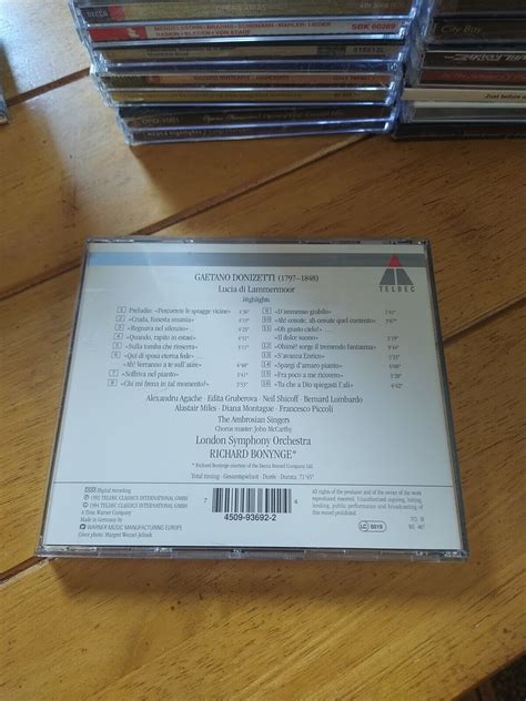 Donizetti Lucia Di Lammermoor CD Edita Gruberova Shicoff Bonynge