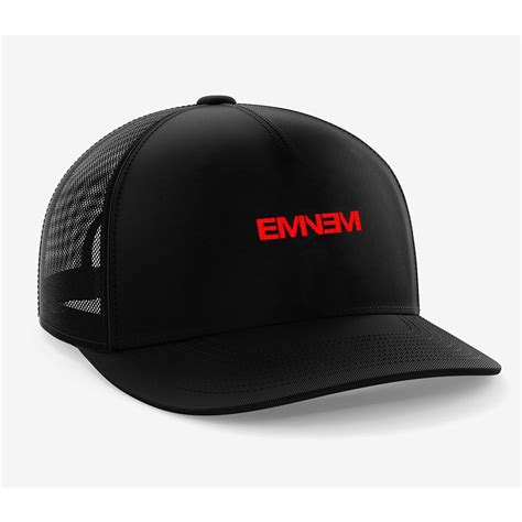 Bon Telinha Logo Eminem Logo Vermelho Aba Curva Trucker No Shoptime