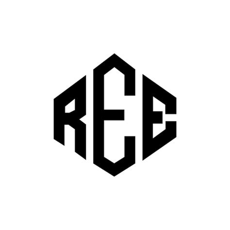 premium vector ree letter logo design  polygon shape ree polygon