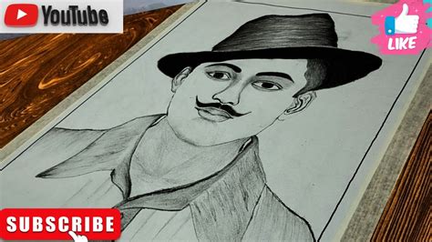 Bhagat Singh Drawing Ll How To Draw Bhagat Singh Step By Step Ll Bhagat