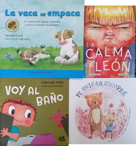 4 Libros Calma León Te Quiero Voy Baño Vaca Empaca