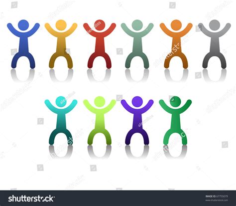 Diversity People Icons Isolated Over White Stock Vector (Royalty Free) 67755079 | Shutterstock