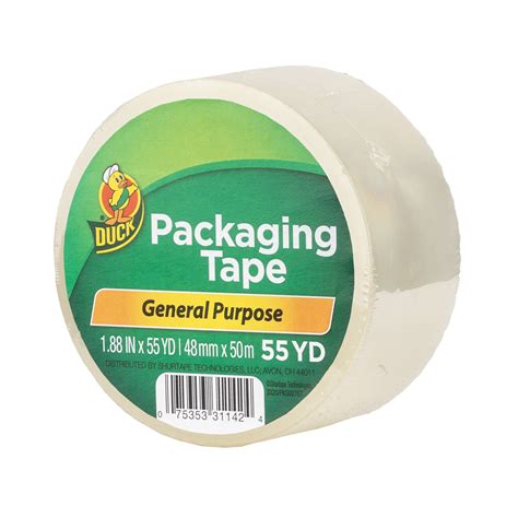 Duck Brand Clear General Purpose Packing, Shipping & Moving Tape, 1.88