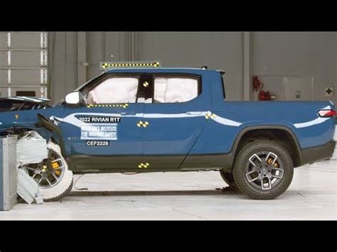 2022 Rivian R1T Original Moderate Overlap Crash Test Extended Footage