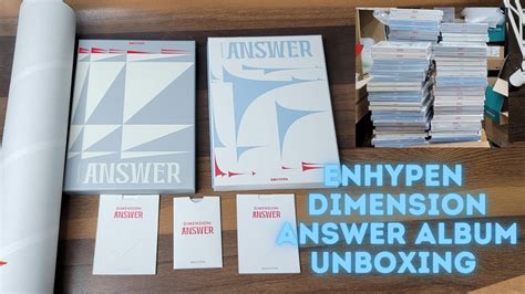 Enhypen Dimension Answer Album Unboxing 엔하이픈 다이멘션 엔설 앨범 엔하이픈