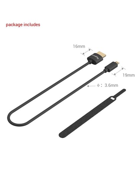 Smallrig Ultra Slim 4k Hdmi Cable D To A 35cm