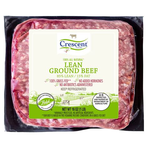 Crescent Foods Grass Fed Halal Ground Beef 85 Lean Shop Beef At H E B