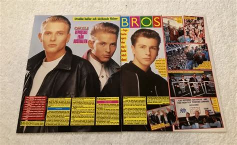 Bros Matt Luke Goss Clipping Poster Swedish Music Magazine Okej