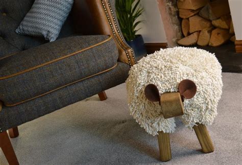 Ewemoo Sheep And Bull Footstools Made In Wales Uk Pembrokeshire