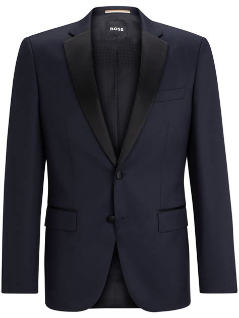 Hugo Boss H Huge Slim Fit Tuxedo Jacket In Open Blue Modesens