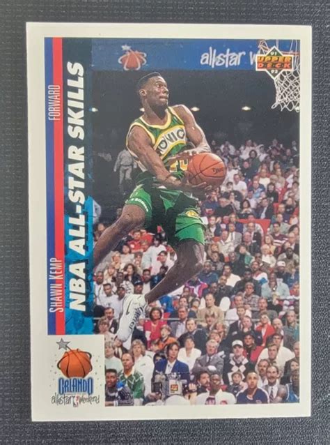 Shawn Kemp Seattle Supersonics Nba Upper Deck All Star Skills