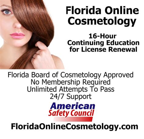 Florida Cosmetology Continuing Education Course Online Required For