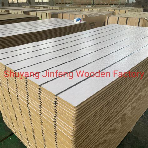 White Color Wave Surface Finish Melamine Faced MDF Board 7slots With