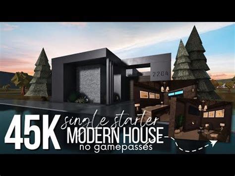 BLOXBURG | Single-Starter Modern House | 45k | No Gamepass Speedbuild ...