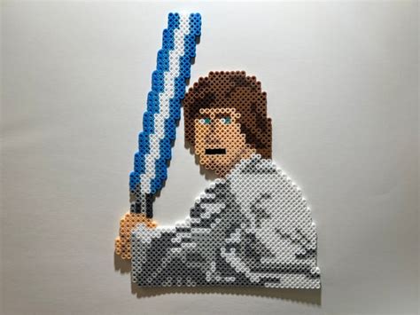 Luke Skywalker Perler Bead Art Etsy