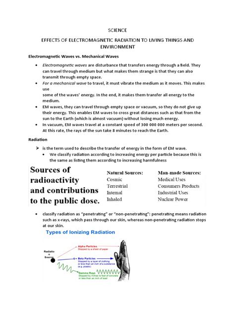 Effects Of Electromagnetic Radiation To Living Things And Environment Pdf Electromagnetic