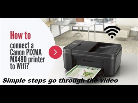 How To Connect Canon Pixma Mx490 494 Printer Wifi To Mobile YouTube