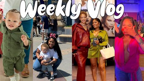 Weekly Vlog My Babys 1st Birthday Party Fenty Hair Event Disneyland