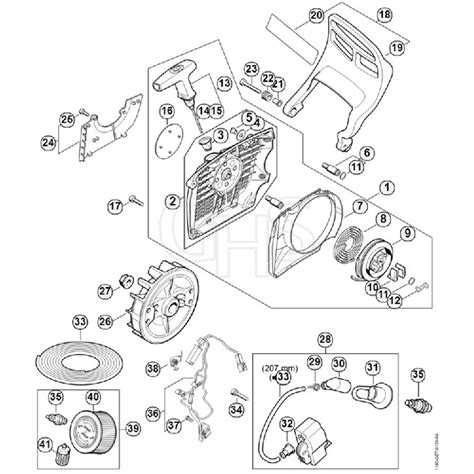 Genuine Stihl Ms C M C Rewind Starter Hand Guard Ignition