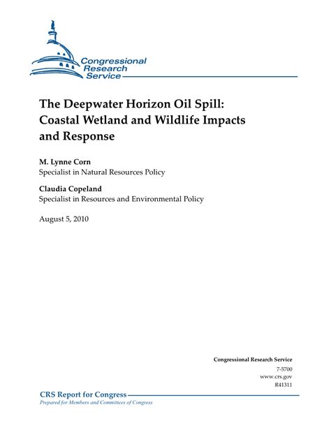 Deepwater Horizon Oil Spill Coastal Wetland And Wildlife Impacts And