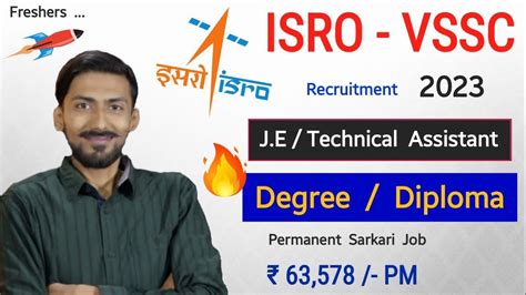 ISRO VSSC Recruitment 2023 Rs 63 758 PM Degree Diploma