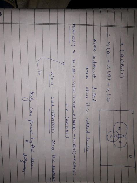 Ii If A B And C Are Finite Sets Then In Aubuc N A N B N C N A N Ac N Abc B