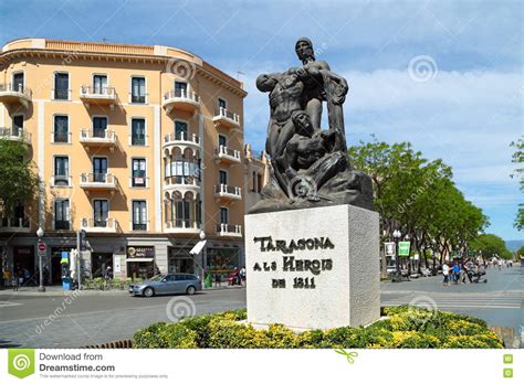 The Monument To The Heroes Of 1811 In City Tarragona Spain Editorial