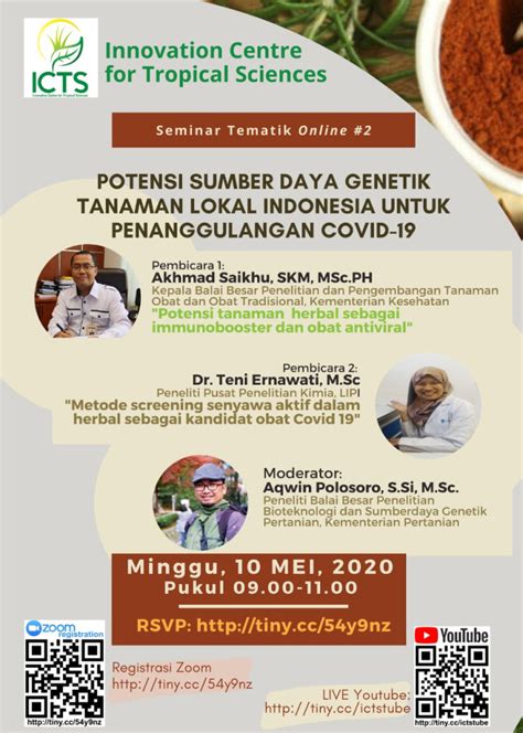 Seminar Tematik Online Potensi Sumber Daya Genetik Tanaman Lokal