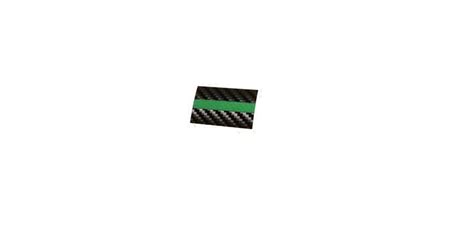 Carbon Fiber Thin Green Line Flag License Plate Stickers Decals