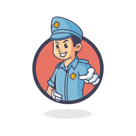 Premium Vector Retro Policeman Mascot Logo