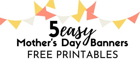 Happy Mother's Day Banner Free Printable