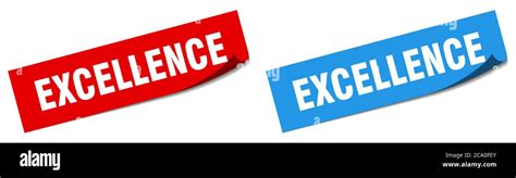 Excellence Paper Peeler Sign Set Excellence Sticker Stock Vector Image