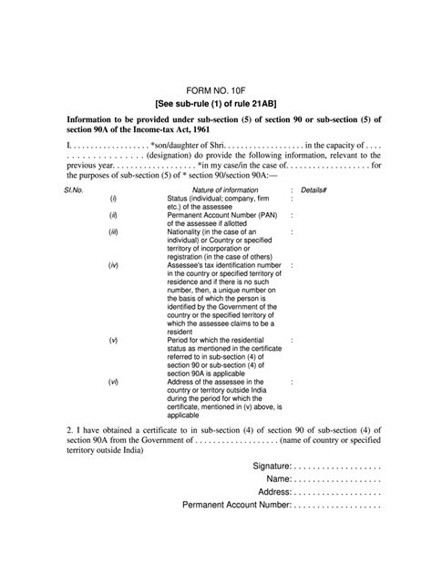 Form 10f Fillable Printable Forms Free Online