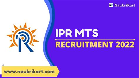 Ipr Mts Recruitment Apply For Multi Tasking Staff Mts Vacancies