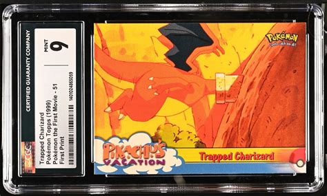 TRAPPED CHARIZARD Topps First Move First Print 51 CGC 9 Pokemon