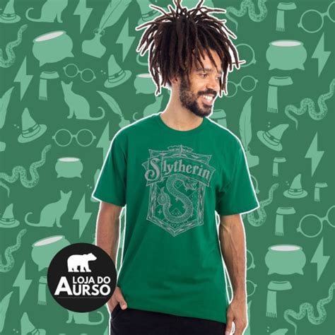 Camiseta Harry Potter Casa Sonserina 100 Algodão Oficial em Promoção