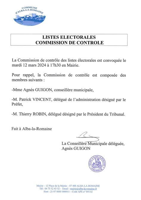 R Union De La Commission De R Vision Des Listes Lectorales Qui Se